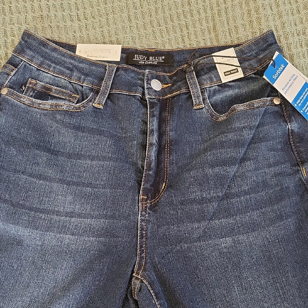 Judy Blue High Rise Dark Blue Jeans Size 7/28 Moisture Wicking